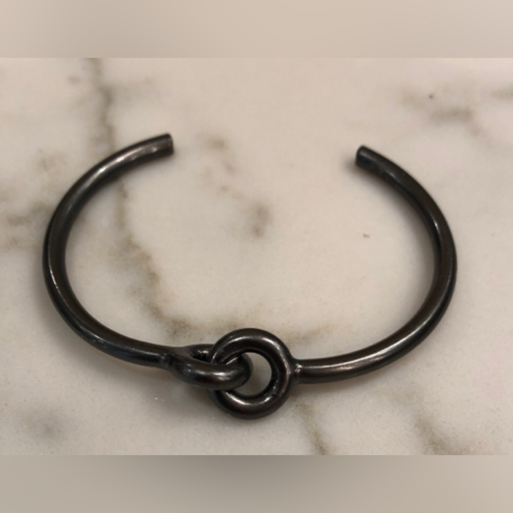 Giles & Brother - Gunmetal Skinny Archer Cuff - Os